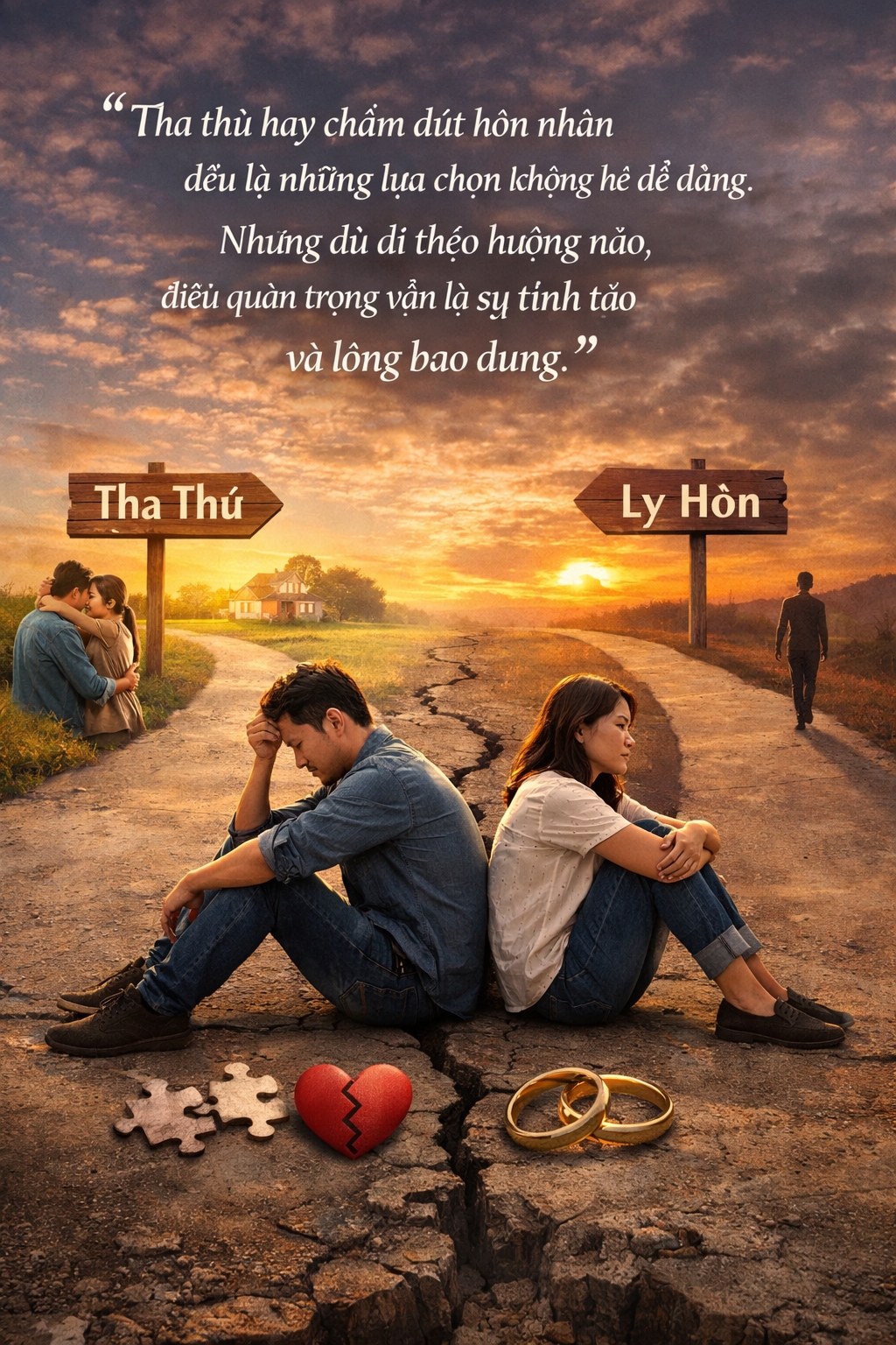 Tha thứ hay chấm dứt hôn nhân, lựa chọn không dễ dàng